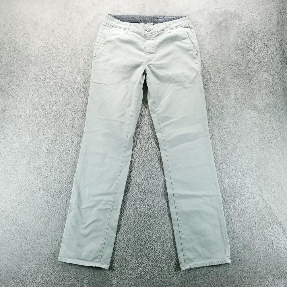 AG Adriano Goldschmied Pants Mens 32x32 Gray Chino Straight Stretch Office